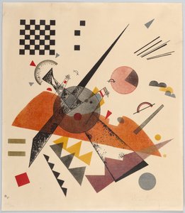 Komposition mit Schachbrett Orange, 1923
