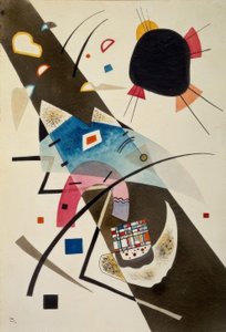 Zwei schwarze Flecke von Wassily Kandinsky