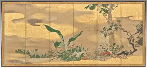 Blumen und Bäume der vier Jahreszeiten (rechter Bildschirm)