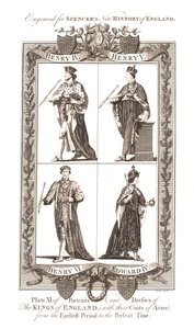 Porträts und Kleider der Könige von England mit Wappen, 1784