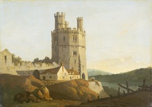 Caernarvon Castle, der Adler-Turm von Welsh school