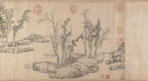 Sommerresidenz im östlichen Hain, datierbar vor 1515 von Wen Zhengming