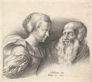 Ein alter Mann und ein Mädchen, nach Hulsman, 1635