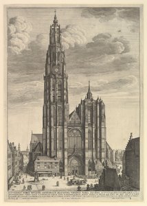 Antwerpener Kathedrale Prospectvs Tvrris Ecclesiæ Cathedralis von Wenceslaus Hollar