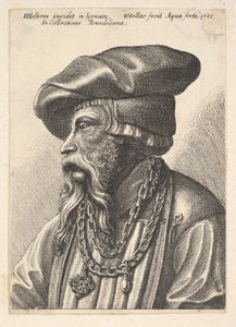 Bärtiger Mann mit Kettenhalsband, 1647 von Wenceslaus Hollar