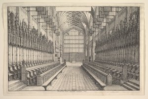 Chor und Stände in der St. Georgs-Kapelle, Windsor, 1660