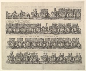 Krönungsprozession von Karl II. durch London, 1662 von Wenceslaus Hollar