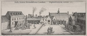 Hof von Arundel House von Norden von Wenceslaus Hollar