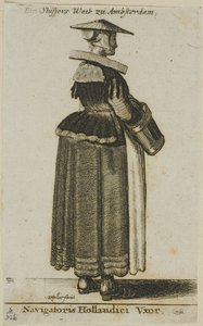 Frau eines niederländischen Seemanns von Wenceslaus Hollar
