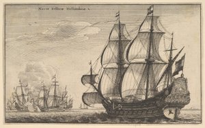 Niederländische Kriegsschiffe Naves Bellicæ Hollandicæ, 1647 von Wenceslaus Hollar