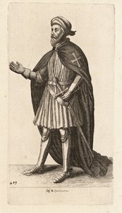 Eq. Hospitaliarius (Zustand 2) von Wenceslaus Hollar