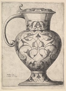 Krug verziert mit Arabesken (1645) von Wenceslaus Hollar