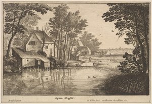 Landschaft mit einem Angler, 1650