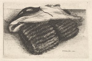 Muff, weißes Tuch und Maske, 1642