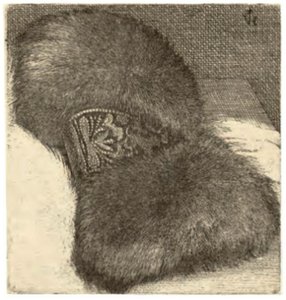 Muff mit Brokatband von Wenceslaus Hollar