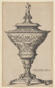 Verzierter Kelch auf Maskenfüßen, 1645 von Wenceslaus Hollar