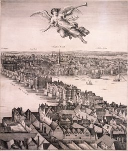 Panoramablick auf London, ca. 1670