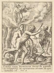 Das verlorene Paradies, aus dem Totentanz von Wenceslaus Hollar