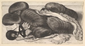 Stillleben mit einer Gruppe von Muffen, einem Paar Handschuhen, Fächern, Maske und zwei Taschentüchern, 1647 von Wenceslaus Hollar