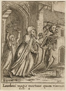 Die Äbtissin und der Tod von Wenceslaus Hollar