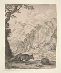 Der Fuchs und das Stachelschwein, aus dem Buch Aesopic