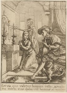 Die Nonne und der Tod von Wenceslaus Hollar