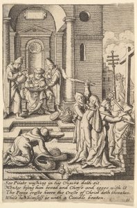 Das Händewaschen, 1625-77 von Wenceslaus Hollar