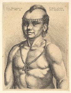 Unus Americanus ex Virginia Ein Amerikaner aus Virginia, 1645 von Wenceslaus Hollar