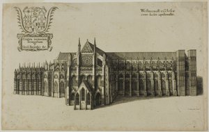 Blick von der Nordseite der Westminster-Kirche von Wenceslaus Hollar