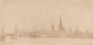 Ansicht von Antwerpen von Wenceslaus Hollar
