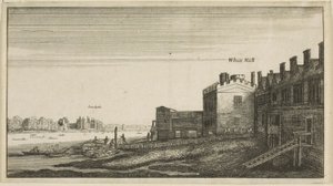 Blick auf Lambeth Palace vom Fluss bei Whitehall Stairs von Wenceslaus Hollar
