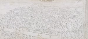 Ansicht des östlichen Teils von Southwark in Richtung Greenwich von Wenceslaus Hollar