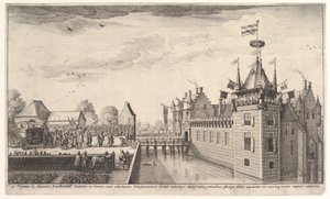 Besuch bei A. Roelants, 1650 von Wenceslaus Hollar