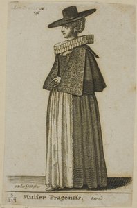 Frau aus Prag von Wenceslaus Hollar