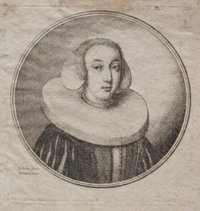 Frau mit einer Mühlstein-Krause von Wenceslaus Hollar