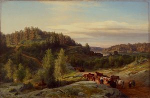 Landschaft bei Kuru im Abendlicht von Werner Holmberg