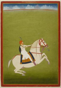 Berittener Rajput, frühes 19. Jahrhundert von West Indian School