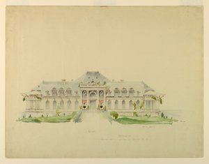 Vorderansicht des Newport Country Club, Harrison Avenue, Newport, Rhode Island