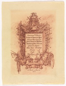 Menü für den Ball von James Hazen Hyde, 31. Januar 1905