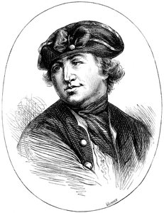 Kommodore Robert Hopkins, amerikanischer Marinekommandant, nach einem Druck von 1776, ca. 1880