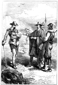 Samuel Gortons Landung in Amerika, ca. 1636 ca. 1880