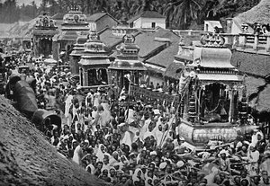 Eine hinduistische religiöse Prozession, Madras, 1902