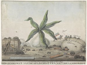 Karikatur der französischen Zollbeamten, 1813-1814 (Das Treffen der Kelleratten mit denen der Regie) von Wijnand Esser