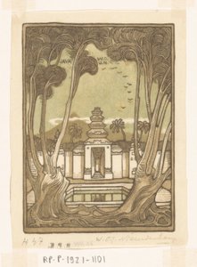 Friedhof bei Jogyakarta auf Java von Wijnand Otto Jan Nieuwenkamp (signed by artist)