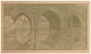 Brücke in Mechelen von Wijnand Otto Jan Nieuwenkamp (signed by artist)