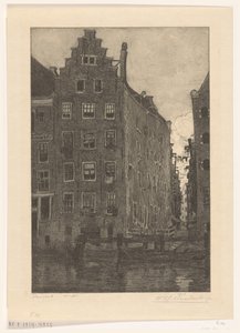Häuser am Damrak in Amsterdam von Wijnand Otto Jan Nieuwenkamp (signed by artist)