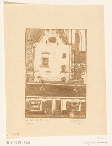 Häuser an der Sint-Bavokerk am Oude Groenmarkt in Haarlem