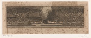 Waringinbäume im Garten des Palastes des Sultans in Jogyakarta von Wijnand Otto Jan Nieuwenkamp (signed by artist)