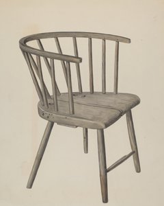 Handgefertigter Armstuhl, ca. 1937 von Wilbur M Rice