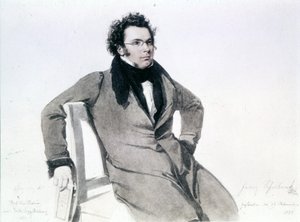 Franz Schubert (1797-1828), Aquarell von August Reider von Wilhelm August Rieder